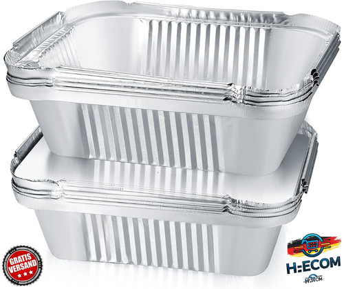 30x alu grillschalen 600ml - alu, –
